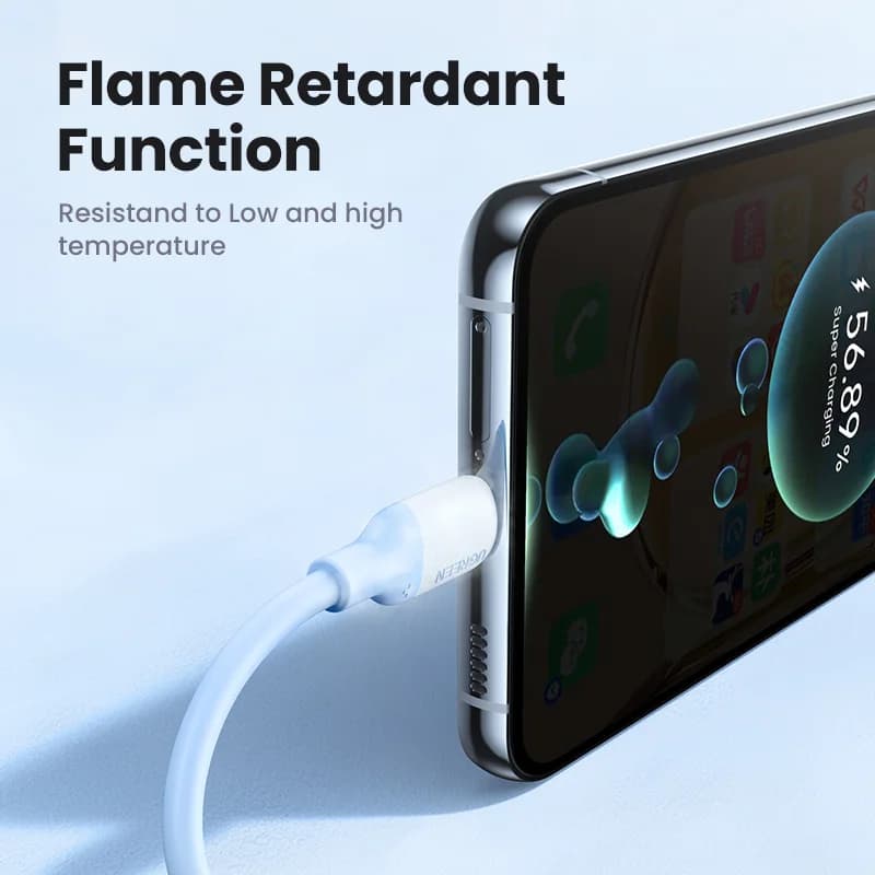 Mekani silikonski USB-C na USB-C kabel, 60W PD, 3A