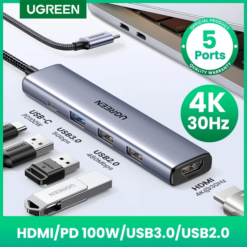 USB-C hub s 4K HDMI, SD/TF čitačem i 100W PD