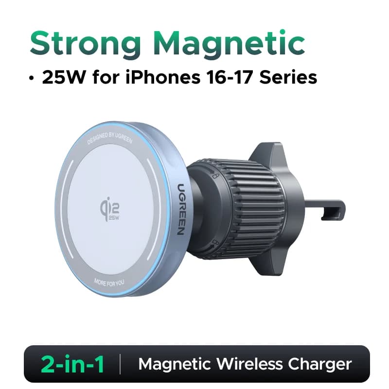 Bežični automobilski punjač Qi2.2 s magnetom, 25W