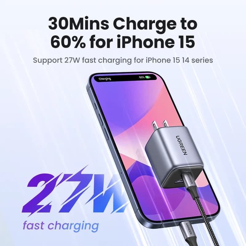 35W GaN USB-C brzi punjač s US utičnicom