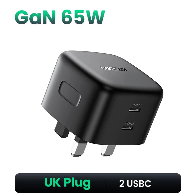 GaN brzi punjač 100W USB-C, UK utičnica