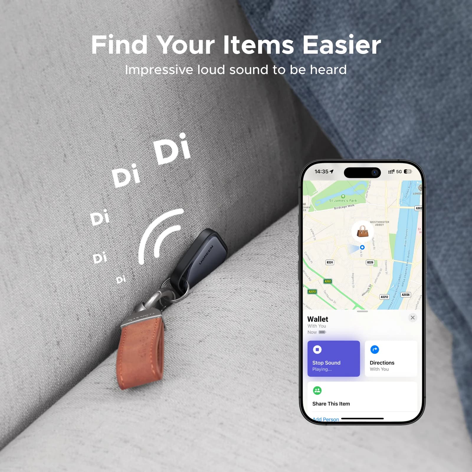 Bluetooth pametni tracker za iOS Find My