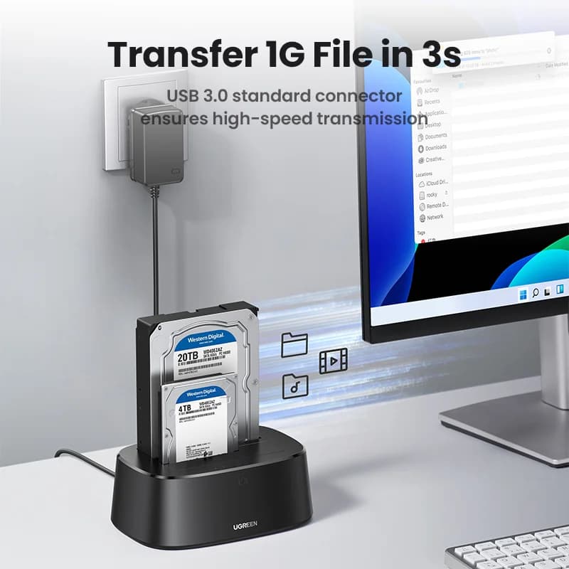 Dvostruki SATA na USB 3.0 docking station za HDD