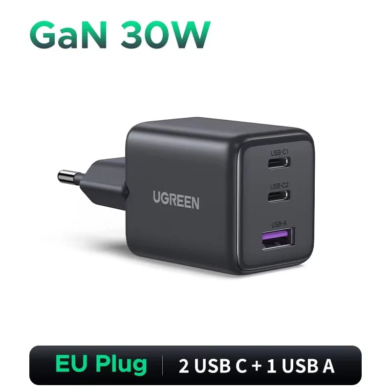 Zidni punjač GaN USB-C 45W, EU utičnica