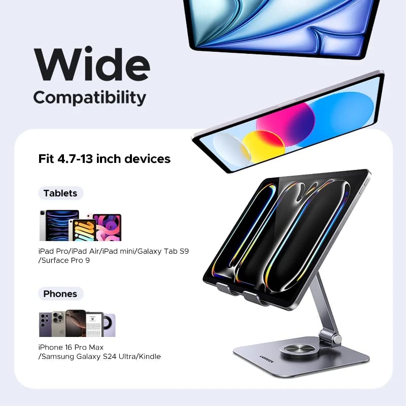 Aluminijski stalak za tablet i telefon s rotacijom 360°