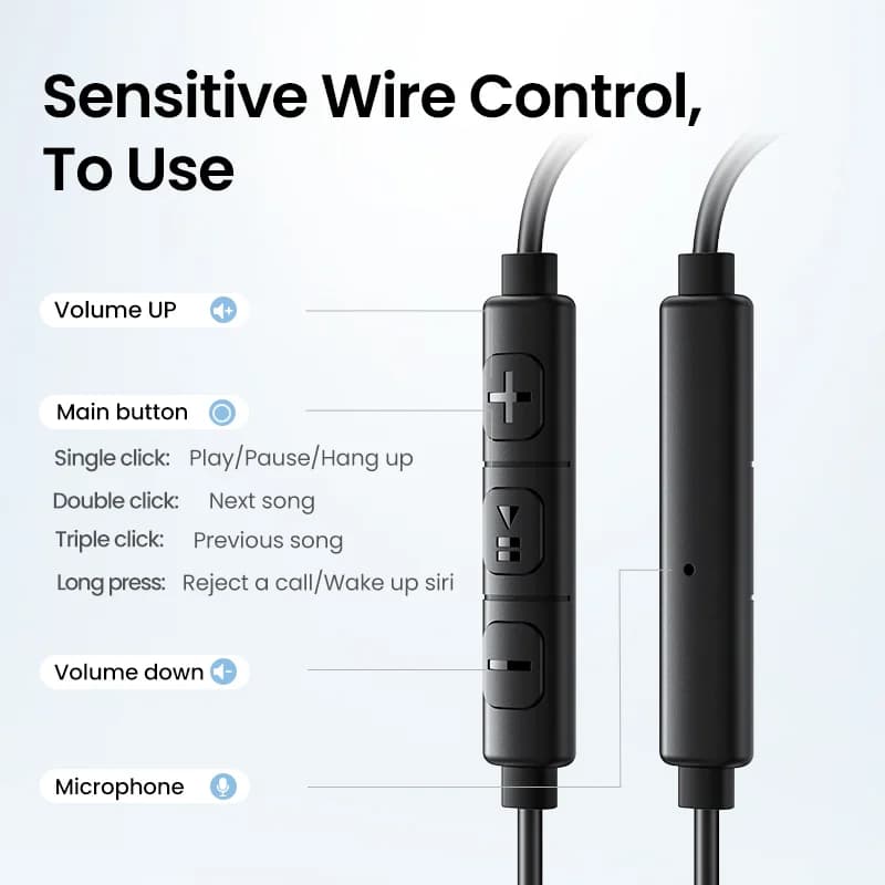 Poluotvorene žičane slušalice s 3.5mm jackom i mikrofonom