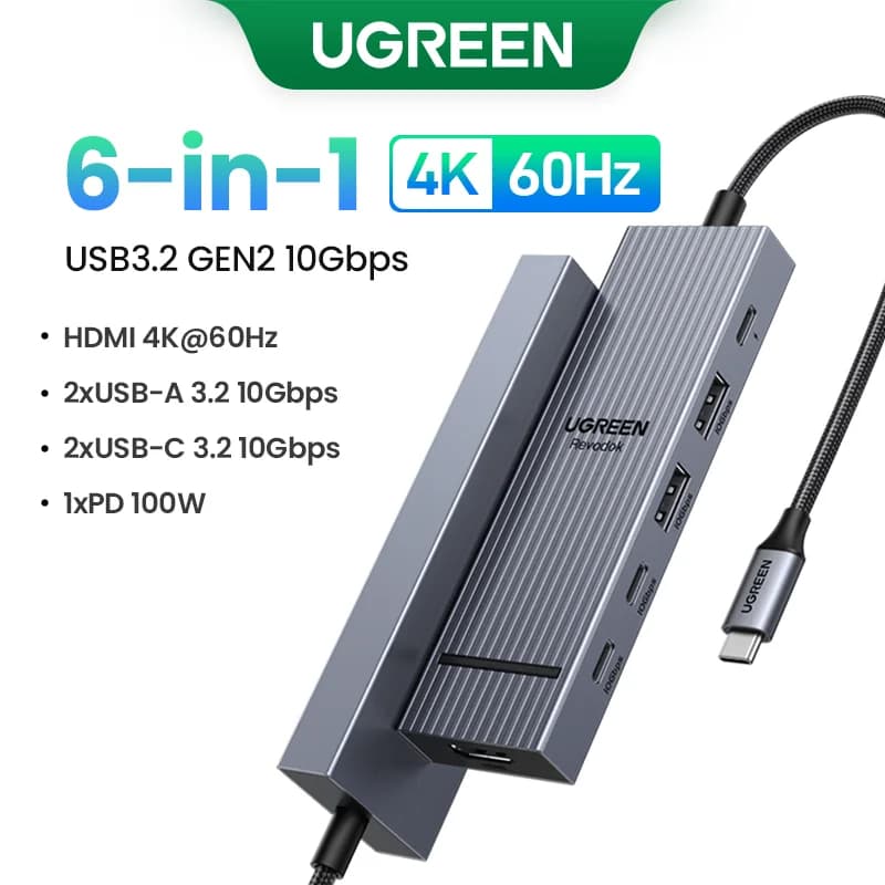 USB-C hub s dual HDMI & RJ45